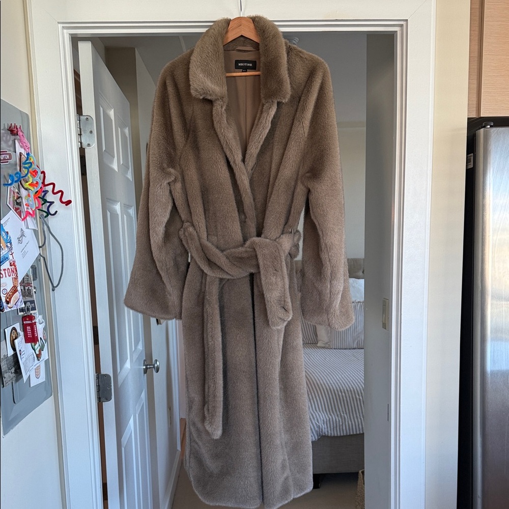 Meotine Kelly Faux Fur coat brown M/L